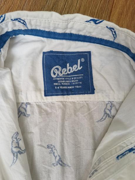 Košeľa a dinosaurami 5-6 rokov, rebel,116