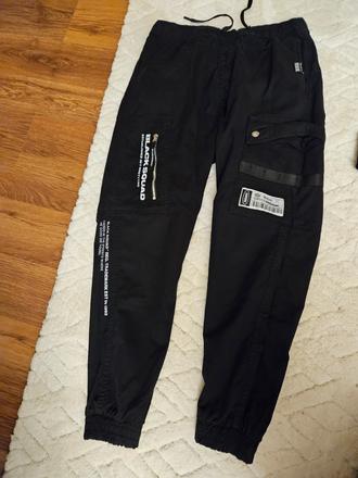 Čierne pánske cargo nohavice, new yorker,s