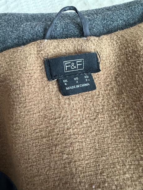 Štýlový vlnený kabát, f&f,s