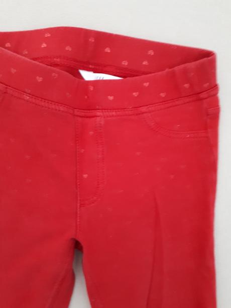 Legíny teplejšie hm červené, h&m,128