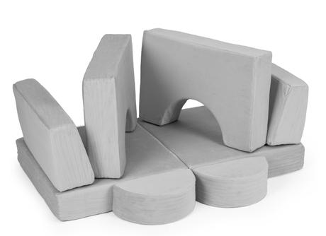 Modulárne kreslo, 8 častí, sivé, 