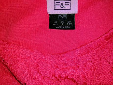 Dievčenske elegantné čipkované tričko, f&f,122