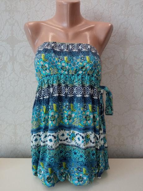 Dámske modré vzorované letné tričko (m), piazza italia,m