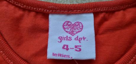 Tričko s krátkym rukávom pre dievča, 104