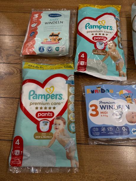 Mix prémiových plienok, pampers,7 kg - 18 kg