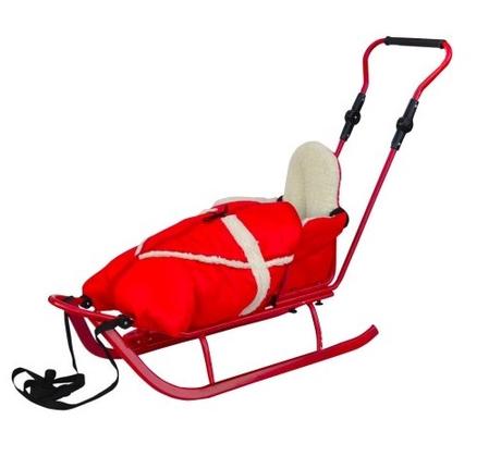 Detské sánky + strieška + fusak+ polohovatelná vod,