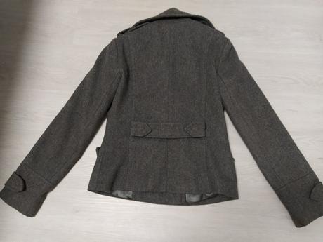 Tmavo sivý kabátik xs-s, topshop,xs
