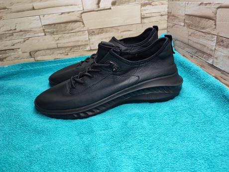 Ecco 44 - pánske kožené čierne topánky, ecco,44