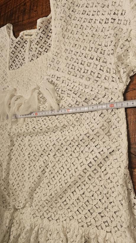 Čipkovaná bavlnená priehľadná tunika, l