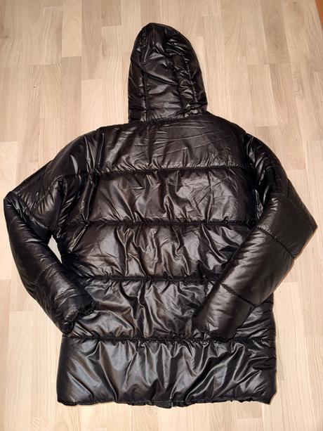 Čierna nova bunda damska zimna vetrovka dlhsia, m