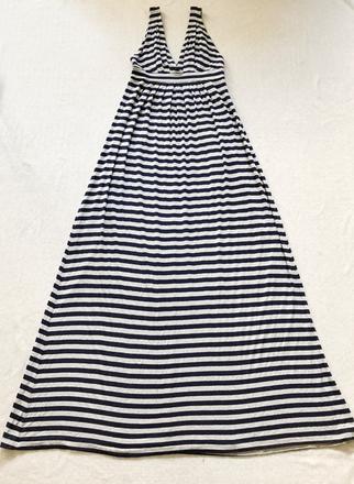 Maxi pásikavé úpletové šaty, xs