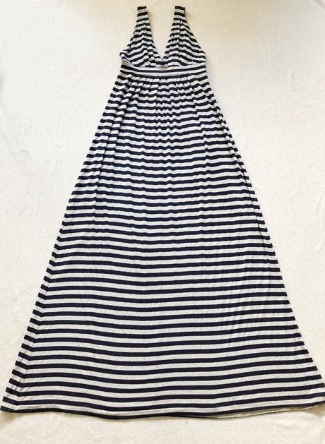 Maxi pásikavé úpletové šaty, xs