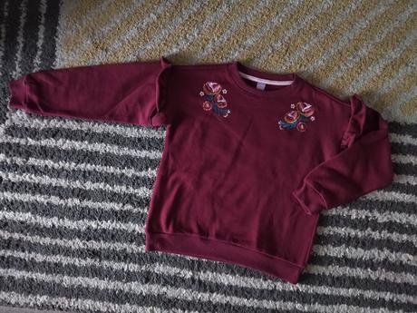 Zateplená mikinka s kvetinkami, dopodopo,128