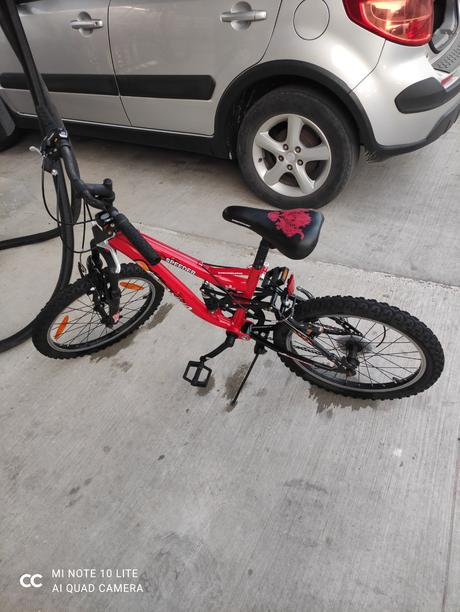 Predám červený detský bicykel "piranha', 16