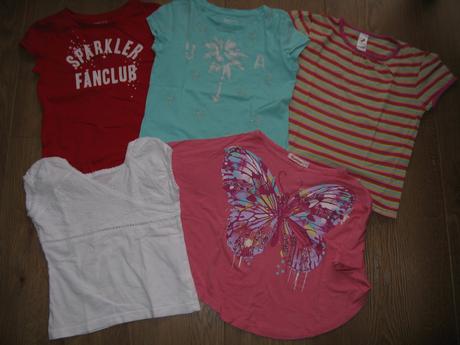 Pruzkovane duhove tricko 116/122, palomino,116