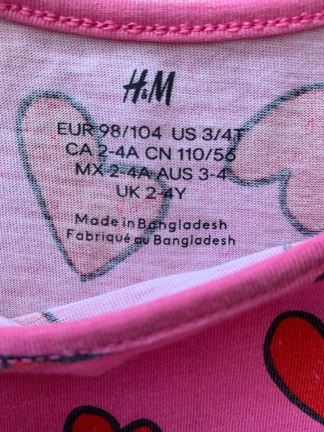 Šaty so srdiečkami h&m, h&m,98