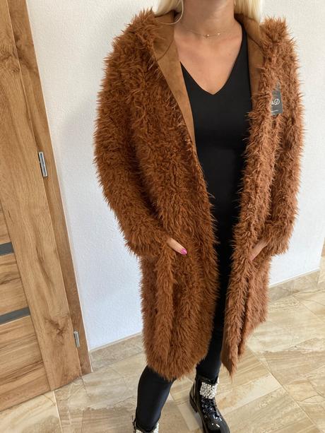 Kožušinkový sveter m/l, l