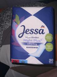 Jessa Hygienické vložky Night Plus Maxi - extra dlhé, 20 ks