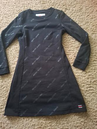 Teplákové šaty retro jeans, s