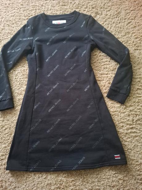 Teplákové šaty retro jeans, s