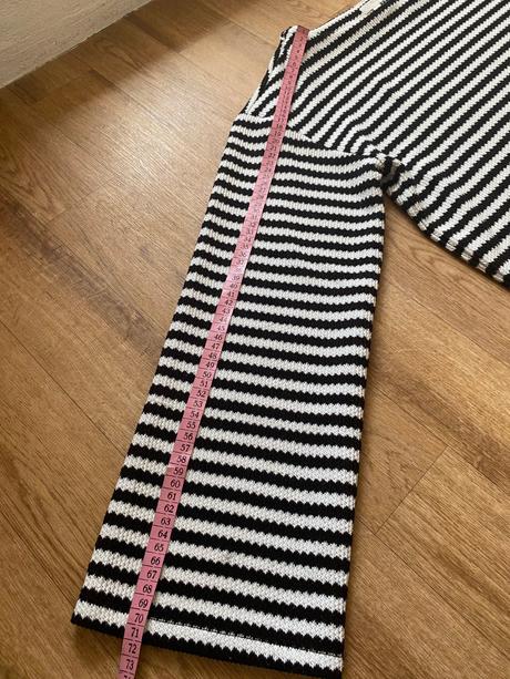 Pásikavý sveter h&m zvonové rukávy, h&m,m