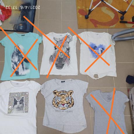 Krásne kvalitné tričká s krátkym rukávom,3e/ks, 158