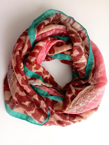 Pestrofarebná šatka/ tunel, xxl