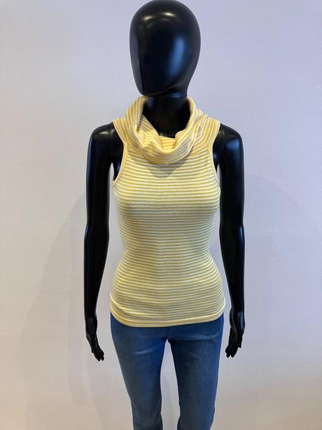 Žlto-biely pásikavý top s rolákom slovenka (m), slovenka,m