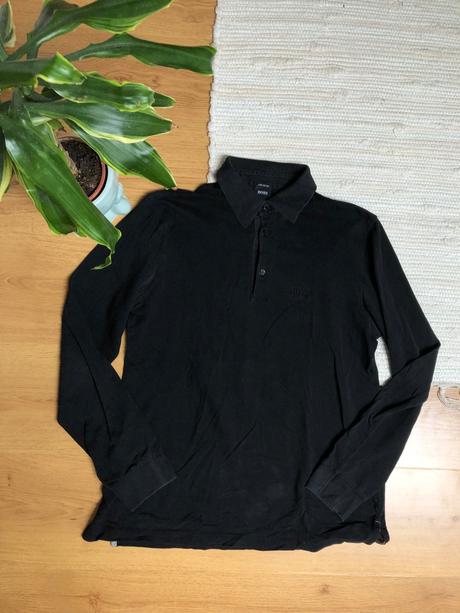 Čierne tričko s dlhým rukávom/ polokošeľa, hugo boss,m