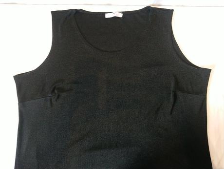 Dámsky čierny predĺžený elastický top, julipa, 4xl