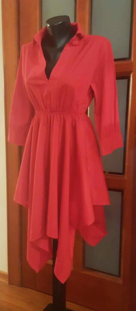 Predám zaujímavé asymetrické šaty (košeľu) veľ.s-m, s