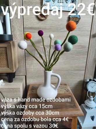 Krásne plstene guličky s vazou výpredaj, 