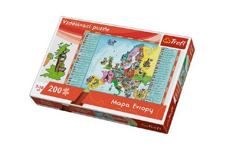 Puzzle mapa európy,