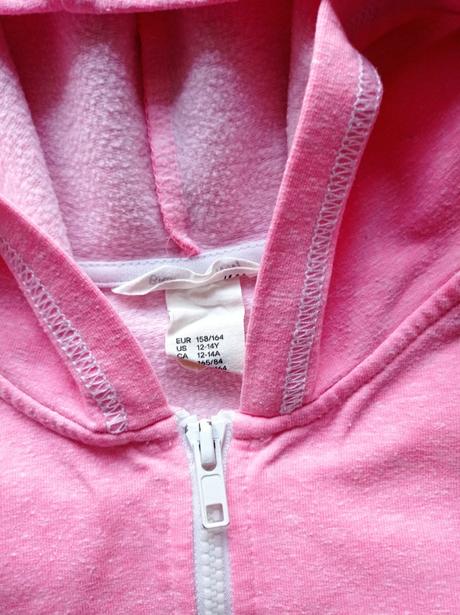 Neonkovo ruzova mikina 158-164 h&m, h&m,158