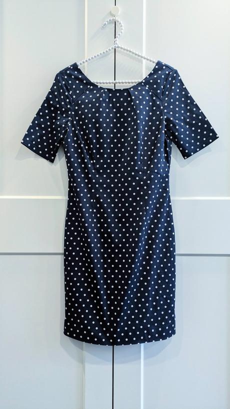 Tmavomodré bodkované šaty vero moda, vero moda,s