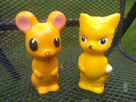 Retro gumenne hračky - 8 eur,