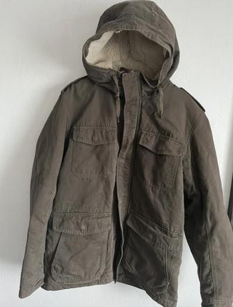 Hm parka velk m bunda s velkymi vreckami zelena kh, h&m,m