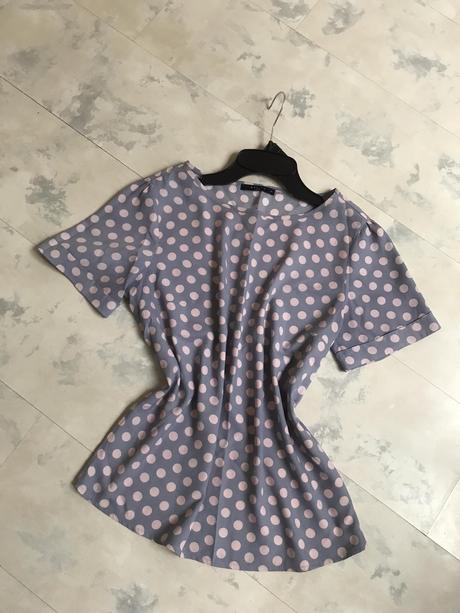 Hodvábna bodkovaná blúzka m/l, mohito,m