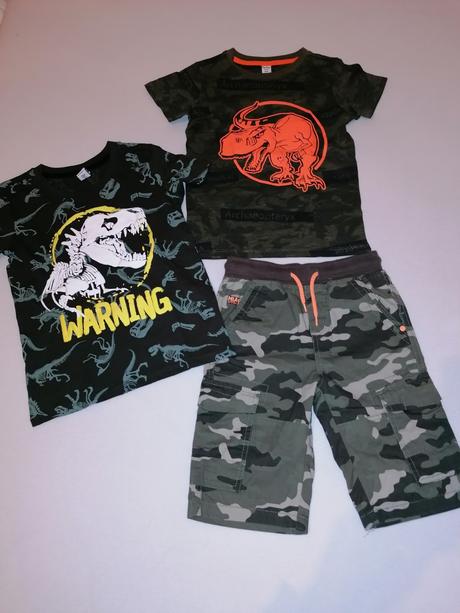 Maskáčové t-rex 2 tričká a šortky, 122