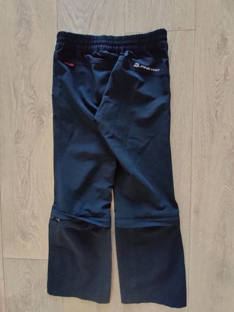 Detské softshell.nohavice alpine pro 2v1, 128-134, alpine pro,128