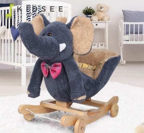 Plyšový hojdacie, jazdiaci 2v1 sloník,