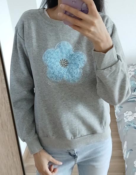 Seda mikina s kvetom, m