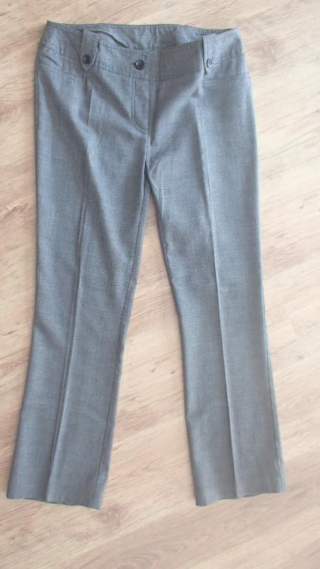 Elegantné akoby vlnené nohavice k saku v.36/38, f&f,36