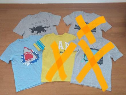 2x tričko na leto gap po jednom dieťati, gap,140