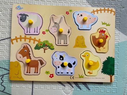 Drevená vkladačka zvieratká, 
