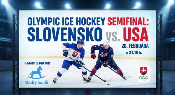 Modrý koník fandí našim - zdieľajme olympijské hokejové momenty: Slovensko verzus USA