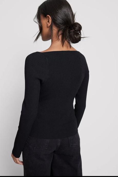 Na-kd rebrovaný top srdiečkový štvorcový výstrih, 30