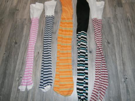 5 x pruhované silonky, 110