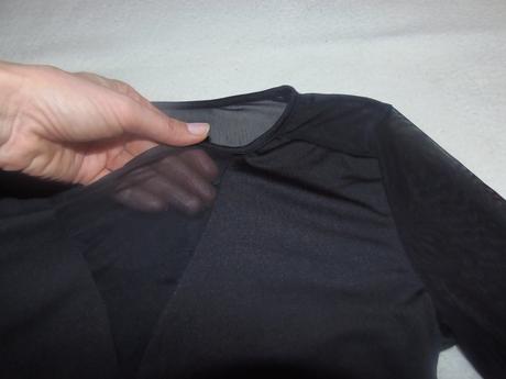 Tričko s priehľadnými rukávmi, m