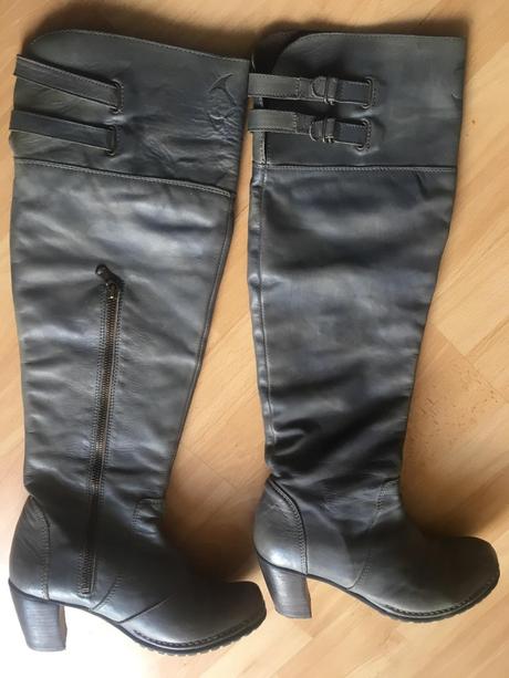 Vysoké kožené čižmy zn.goldenmud, 38